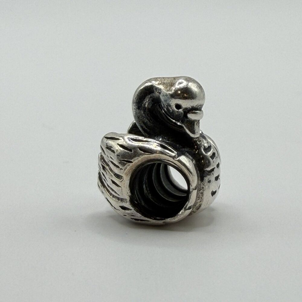 Pandora 925 Sterling Silver Charm Lot Swan Elephant Apple Worm 10.5g - Picture 3 of 8
